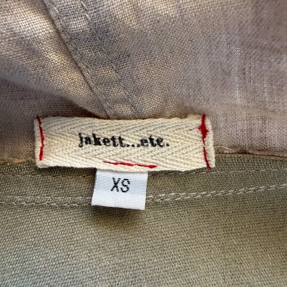 Jakett...etc. XS open sleeveless linen cardigan with pockets women's - Picture 5 of 9